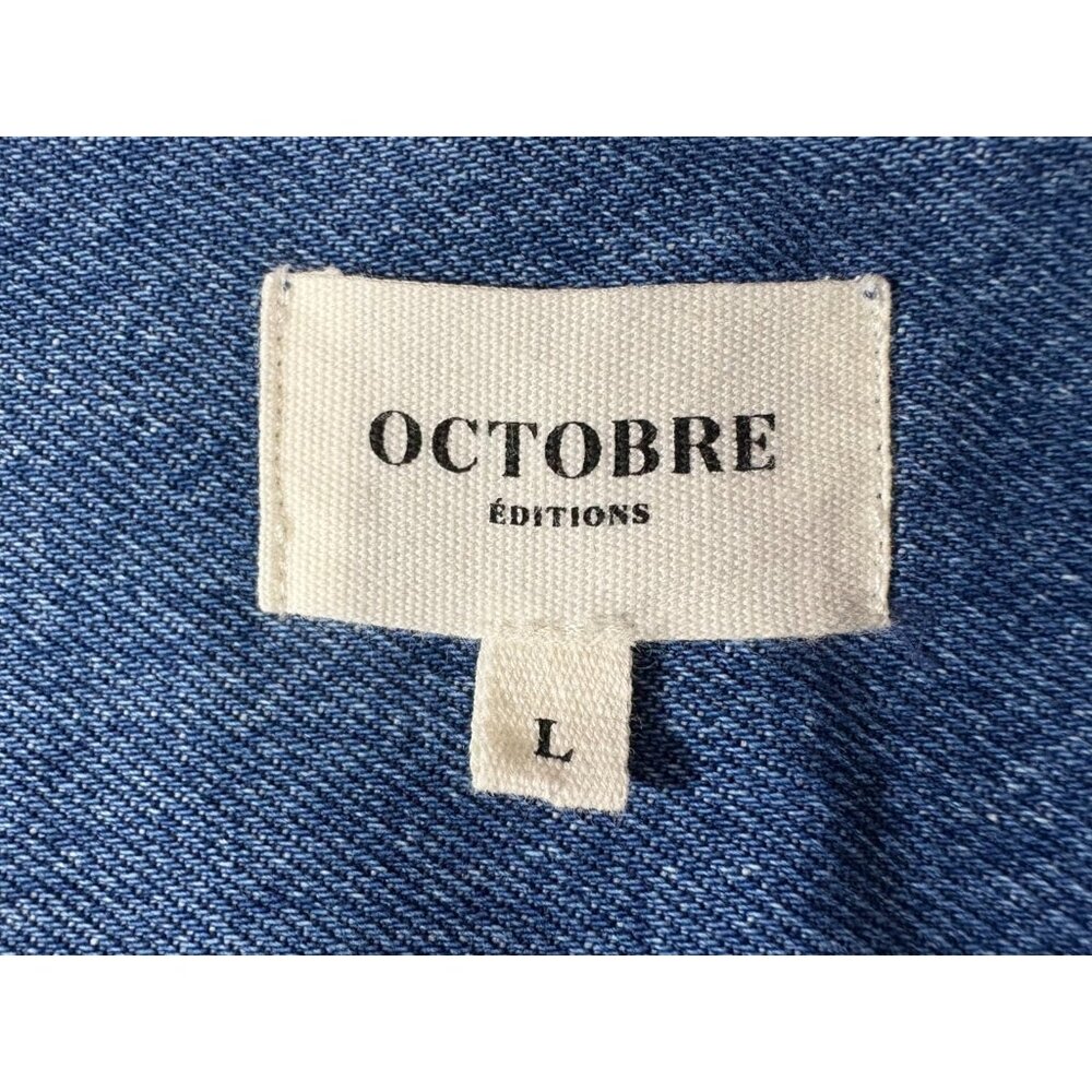 Octobre Editions Spence heavy denim Shirt overshirt size L NWOT mspr $189 - Picture 2 of 7